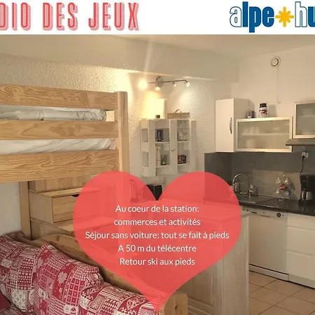 Studio Des Jeux - Alpe D'Huez Hyper Centre - 4-5 Personnes - Wifi Exterior photo