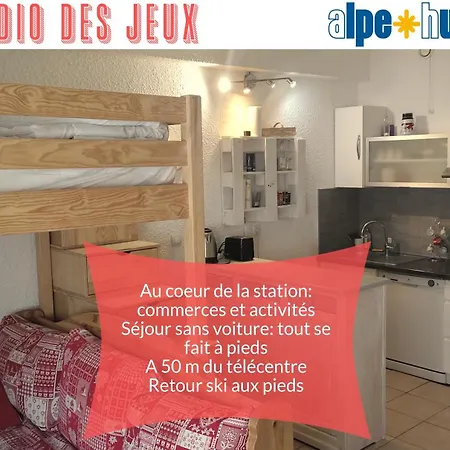 Studio Des Jeux - Alpe D'Huez Hyper Centre - 4-5 Personnes - Wifi Room photo